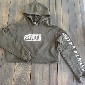 Shiti Coolers “For the Broke” Cut Off Cropped Women’s Hoodie - Size Small (J8)